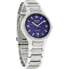 Alexandre Christie Sapphire Mens Blue Dial Swiss Quartz Dress Watch A8042mss11