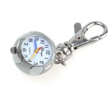 Alloy Football Key Ring Pendant Watch Pocket Quzrtz Movement Watch