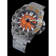 & Genuine Seiko 5 Sports 23 Jewel Automatic 100m Orange Monster Snzf49j1