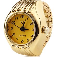 Analog Women's Alloy Quartz Ring Watches (Gold)