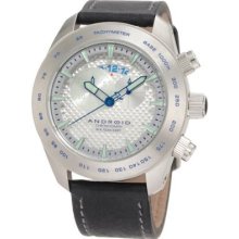 Android Men's Ad461bsl Maxjet Chronograph Blue Dial Leather Watch