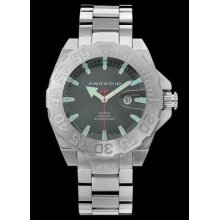 Android Mens Divemaster Silverjet 500 Ad442bk Automatic Silver Bracelet Watch