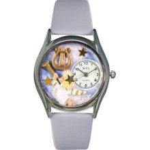 Angel with Harp Baby Blue Leather And Silvertone Watch #S0710009