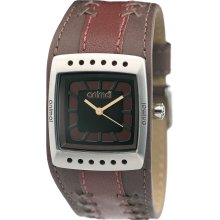 Animal Can Am S Women's Quartz Watch With Brown Dial Analogue Display And Brown Leather Strap Ww2wa504-198-O/S