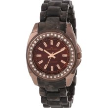 Anne Klein Brown Resin Rose Gold-Tone Ladies Watch 10-9669BMBN - Rose - Rose Gold Plated