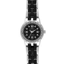 Anne Klein Crystal & Ceramic Bracelet Watch Black