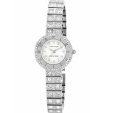 Anne Klein Watch, Womens Silver-Tone Crystal Accent Adjustable Bracele