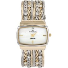 Anne Klein Women Crystal Accented Two Tone Multi Chain Bracelet Watch Quartz