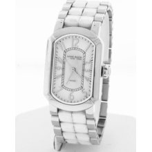 Anne Klein Women's Mother Of Pearl Dial Stainless Steel & Ceramic Bracelet Watch