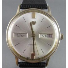 Antique 18kt Gold Round Face Jules Jurgensen Automatic Date Men's Watch Classic