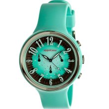 Appetime Womens Sweets Plastic Watch - Turquoise Rubber Strap - Blue Dial - APPSVD540010