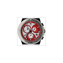 Aqua Master Chronograph Red Rubber Mens Steel Watch