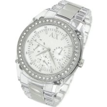 Armani Exchange Ax5041 Women's Clear & Silver Watch