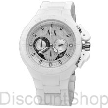 Armani Exchange Chronograph Ax1190 | White Silicone | 48mm | 50m |