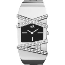 Armani Exchange Stainless Steel Crystal Ladies Watch AX3145