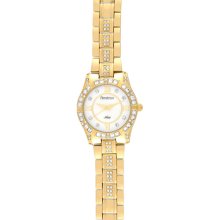 Armitron Ladies' Gold-Plated Crystal Dress Watch