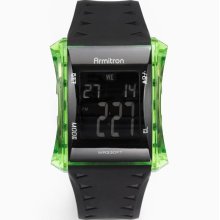 Armitron Mens 40/8262lgn Chronograph Translucent Lime Green Digital Watch