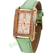 Attractive Charming Lady Elegance Quartz Watch Wrist Watch + Leather Strap