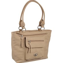 Aurielle-Carryland Genova III Tote Taupe - Aurielle-Carryland Manmade Handbags