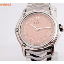 Auth Ebel Womens Sport Classic Mini Champagne Dial Ss Quartz In Excellent