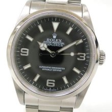 Auth Rolex Explorer Ii Wristwatch Ss Black Silver Mens 14270(bf043505)