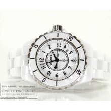 Authentic Chanel J12 White Ceramic Watch 33mm