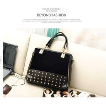 Baodingborong Korean Rivets Patshwork Big Bag Women Handbag Messenge