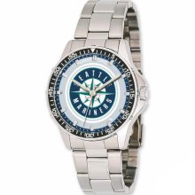 Baseball Watches - Men's Seattle Mariners Stainless Steel MLB Watch