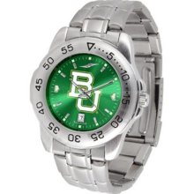 Baylor Bears Sport Steel Band Ano-Chrome Men's Watch