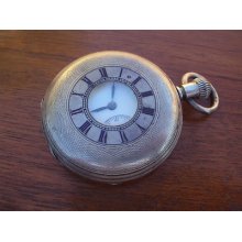 Beautiful Hunter Pocket Watch With Enamel Am Watch & Co Waltahm , Mass