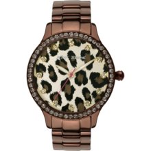 Betsey Iconic Espresso Leopard Dial Watch