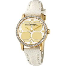 BG6153 BCBG Max Azria Ladies Icon Purist Crystal Set White Watch