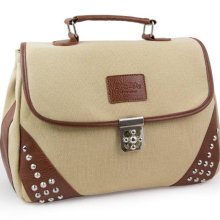 Bibu Bibu Canvas Series Academic Caryall Satchel Shoulder Handbag 3...