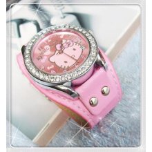 Big Dial Hellokitty Watches Students Kids Wrist Watch 3 Colors Style 10