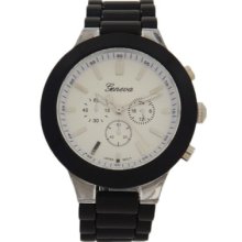 Black And Clear Acrylic Case Geneva Watch For Women