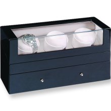 Black Gloss Finish Triple Watch Winder