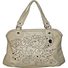 Blingalicious Damask Stitch Shoulder Bag - Taupe