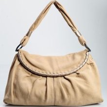 Bottega Veneta Genuine Suede Shoulder Bag - beige