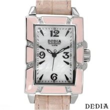 Brand New DEDIA Diamond Stainless Steel and Leather Watch - rose