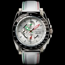 Breil Innocente Chronograph - Silver Dial w/Green and Red Accents