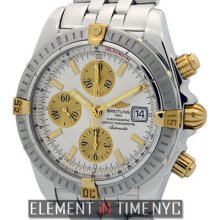 Breitling Chronomat Evolution Windrider 2tone 44mm Silver Dial B13356