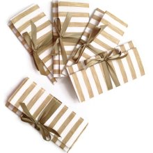 Bridesmaids Clutches in gold and white stripe