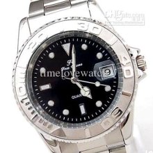 Bulk Lots 5pcs Classic Mens Black Dial Analog Stainless Steel Automa