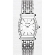 Bulova Ladies` Mother-of-pearl Dial Watch W/ 16 Diamonds