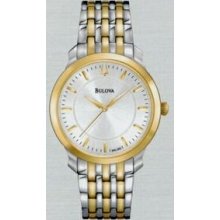 Bulova Ladies Stainless Steel/ Gold 2 Tone Dress Watch