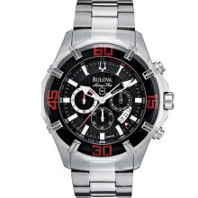 Bulova Men's Chronograph Watch Marine Star Collection 96b154