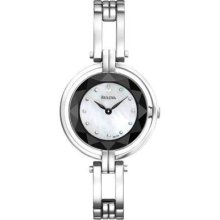 Bulova Mother Of Pearl Dial Ladies Watch 96l159