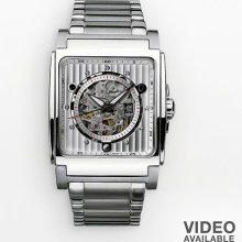 Bulova Stainless Steel Automatic Skeleton Watch