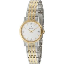 Bulova Women's 98p115 Diamond Silver White Dial Bracelet Watch