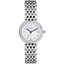 Bulova Women's Mother Of Pearl Dial Stainless Steel Watch 96r150